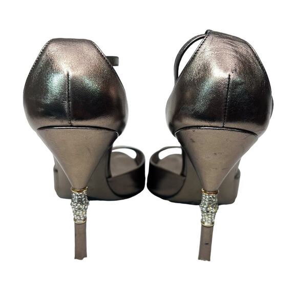 Gucci Bronze Gold Leather Heels Size 39 1/2 C - Picture 7 of 8